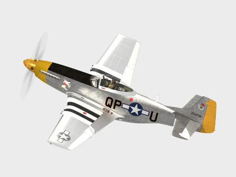 P-51 Mustang nordamericano Modello 3D