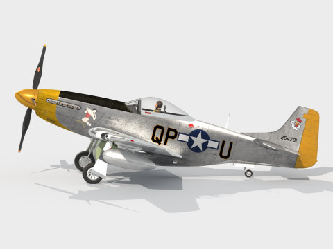 North American P-51 Mustang Model 3D