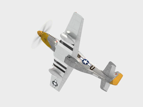 P-51 Mustang nordamericano Modello 3D
