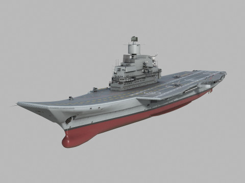 INS Vikramaditya indian carrier 3D Модель