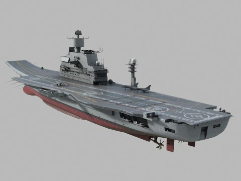 INS Vikramaditya indian carrier 3D Model
