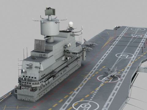 INS Vikramaditya indian carrier 3Dモデル