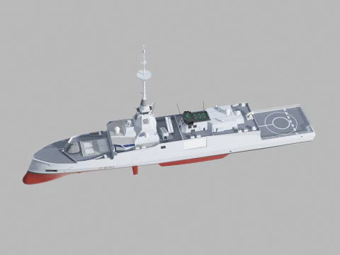 Kimon class frigate F-601 3D Model