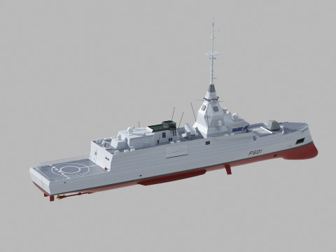 Kimon class frigate F-601 3Dモデル