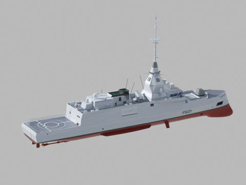Kimon class frigate F-601 3D Model