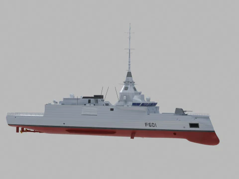 Kimon class frigate F-601 3D Model