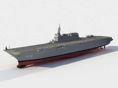 JS DDH-184 Kaga Improved carrier 3D Модель