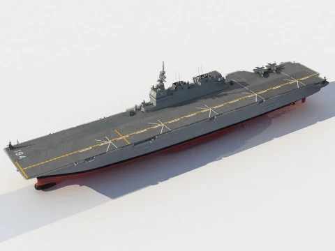 JS DDH-184 Kaga Improved carrier 3D Model