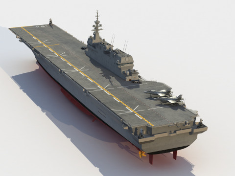 JS DDH-184 Kaga Improved carrier 3D Model
