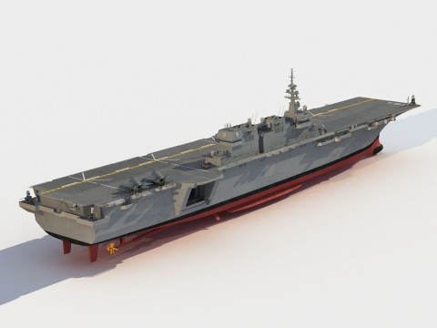 JS DDH-184 Kaga Improved carrier 3D Model
