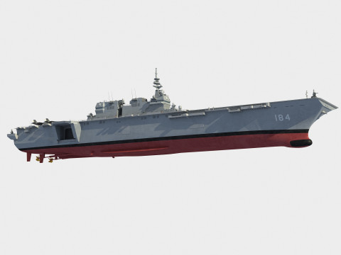 JS DDH-184 Kaga Improved carrier 3D Model