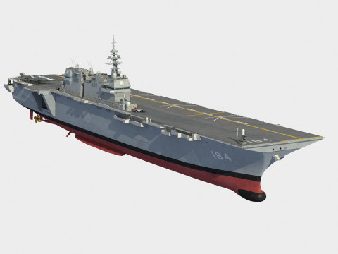 JS DDH-184 Kaga Improved carrier 3D Model