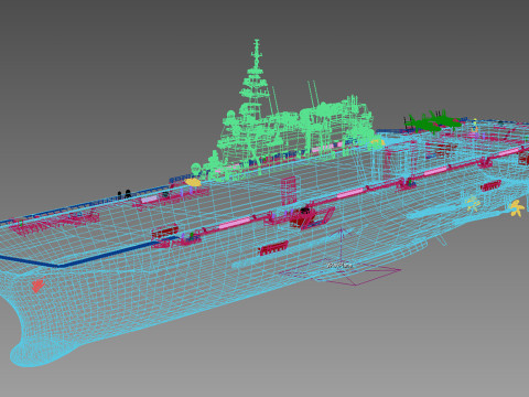 JS DDH-184 Kaga Improved carrier 3D Model