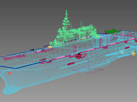 JS DDH-184 Kaga Improved carrier 3D Model