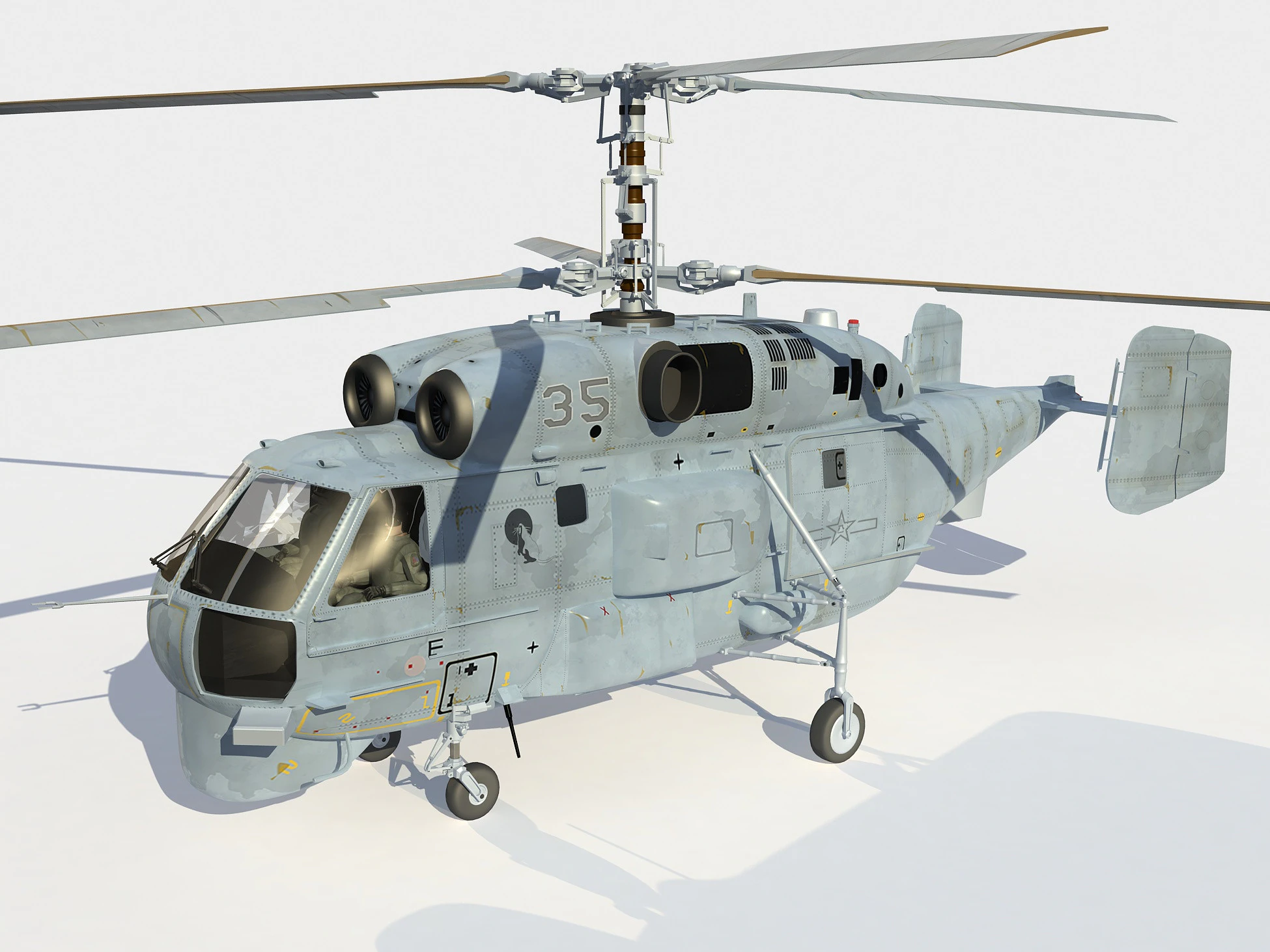 Kamov Ka-28 Helix 3D Model .c4d .max .obj .3ds .fbx .stl .blend