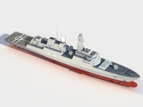 Jinnah class frigate Modello 3D