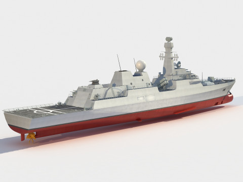 Jinnah class frigate Modello 3D