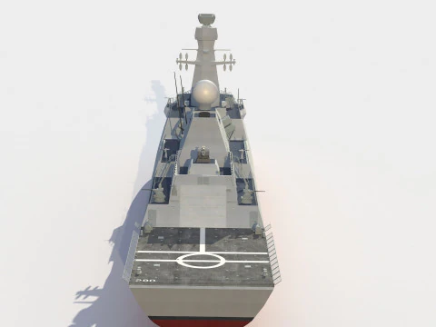 Jinnah class frigate 3D Model