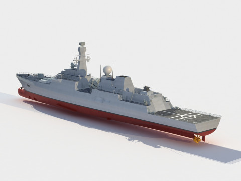 Jinnah class frigate Modello 3D
