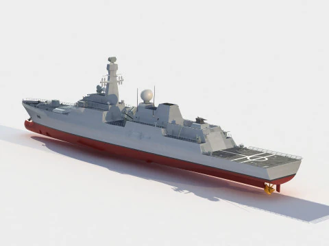 Jinnah class frigate 3D Model