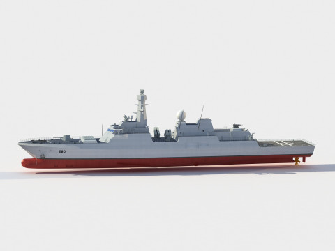 Jinnah class frigate Modello 3D