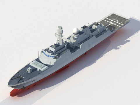 Jinnah class frigate 3D Model
