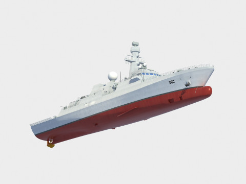 Jinnah class frigate Modello 3D