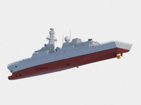 Jinnah class frigate 3D Model