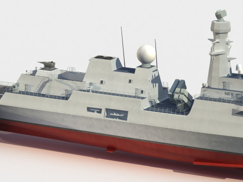 Jinnah class frigate Modello 3D