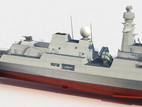 Jinnah class frigate 3D Model