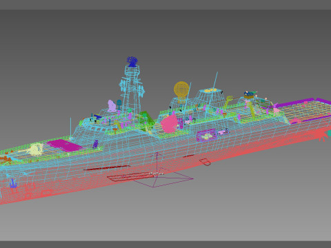 Jinnah class frigate Modello 3D