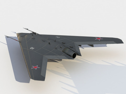 Sukhoi S-70 Okhotnik 3D Model