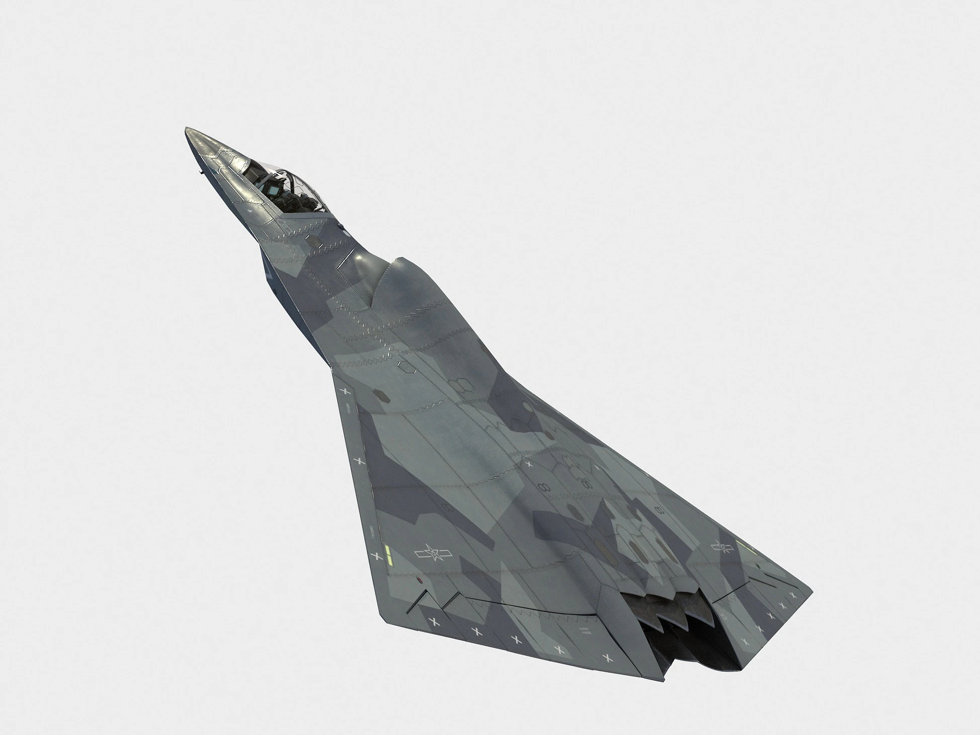 Chengdu J-36 Modelo 3D .c4d .max .obj .3ds .fbx .stl .blend 