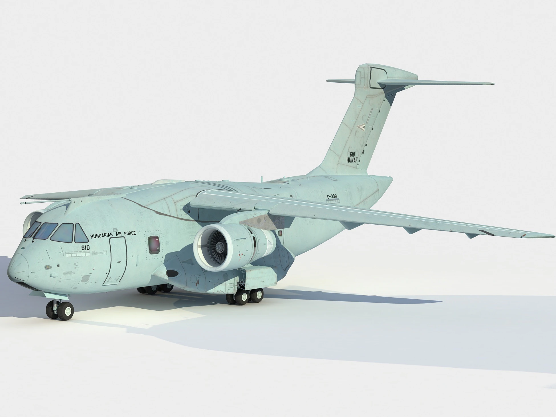 Embraer C-390 Millenium 3D Model .c4d .max .obj .3ds .fbx .stl .blend 
