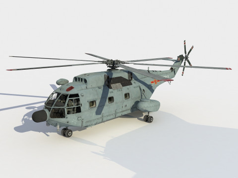 Changhe Z-8 J Helicopter 3D-Modell