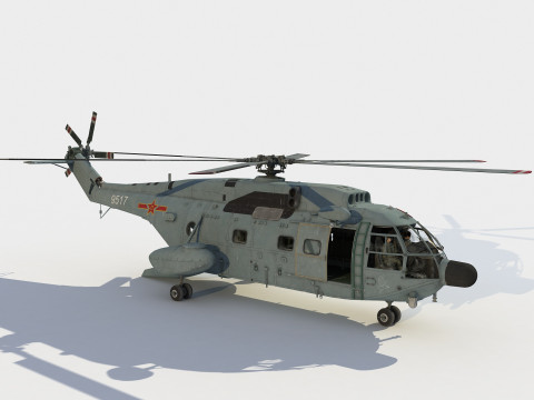 Changhe Z-8 J Helicopter 3D मॉडल
