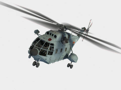 Changhe Z-8 J Helicopter 3D Model