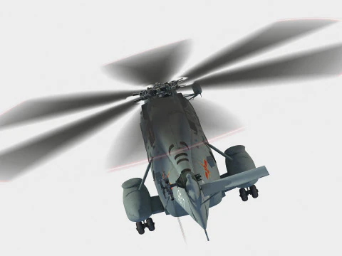 Changhe Z-8 J Helicopter 3D Model