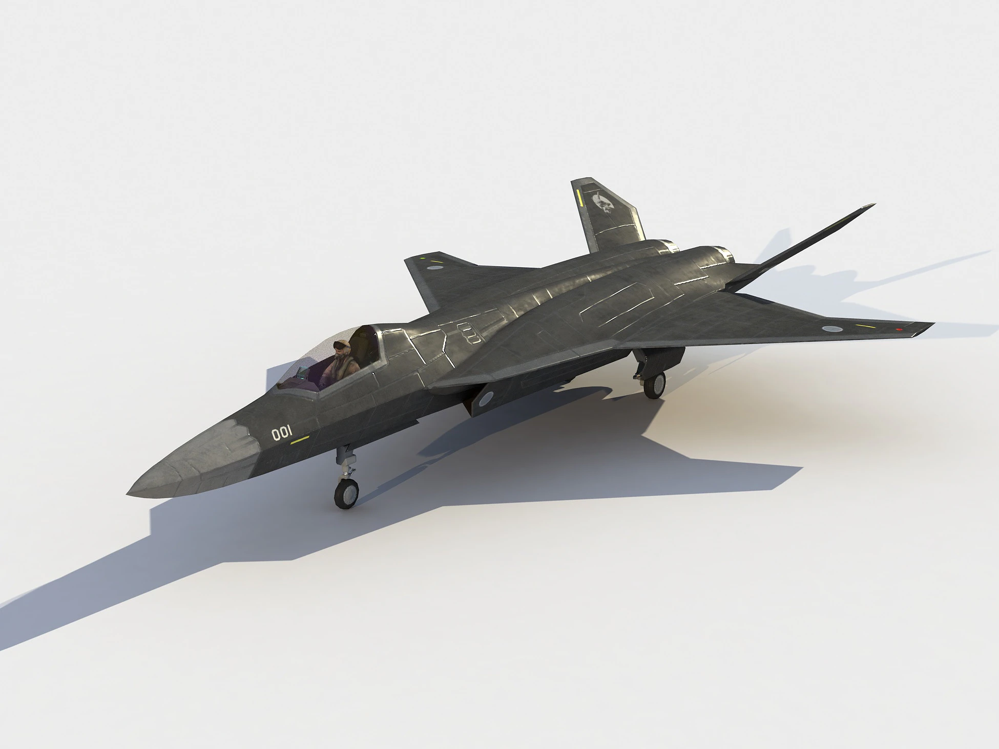 Mitsubishi F-3 ATD-X 3D Model .c4d .max .obj .3ds .fbx .stl .blend 