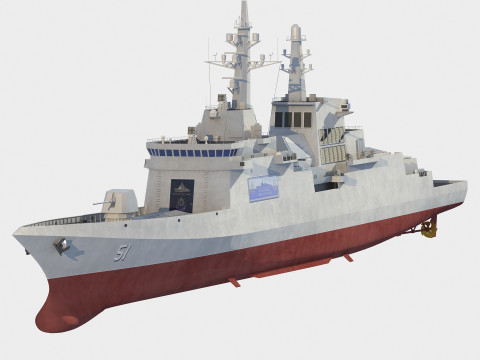 Choe Hyon class destroyer 3D 모델