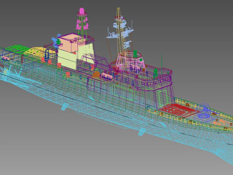 Choe Hyon class destroyer 3D Model