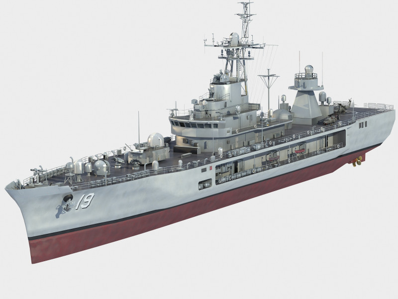USS Blue Ridge LCC-19 Modèle 3D .c4d .max .obj .3ds .fbx .stl .blend