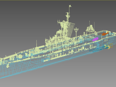 USS Blue Ridge LCC-19 Modèle 3D