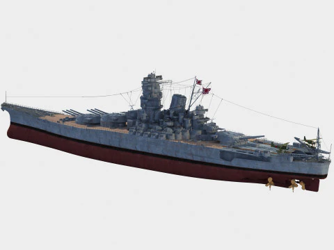 야마토 전함 3D 모델