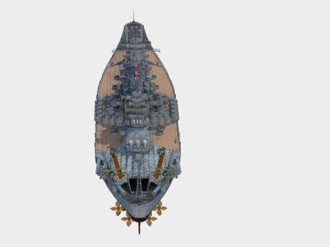 Yamato battleship Model 3D