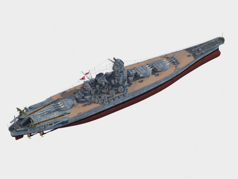 Yamato battleship Model 3D