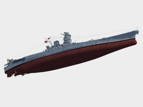 Yamato battleship Model 3D