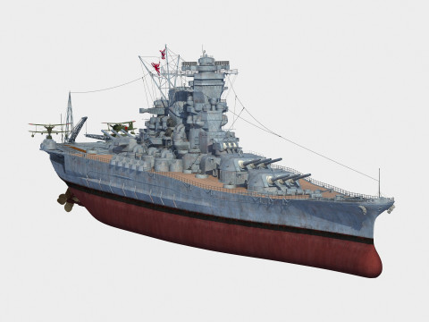 Yamato battleship Model 3D