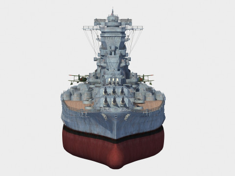Yamato battleship Model 3D