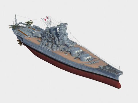 Yamato battleship Model 3D